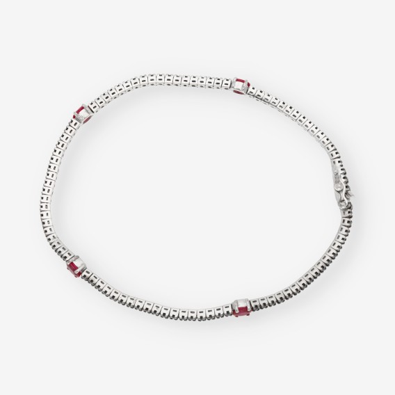 Pulsera oro blanco 18kt con piedras