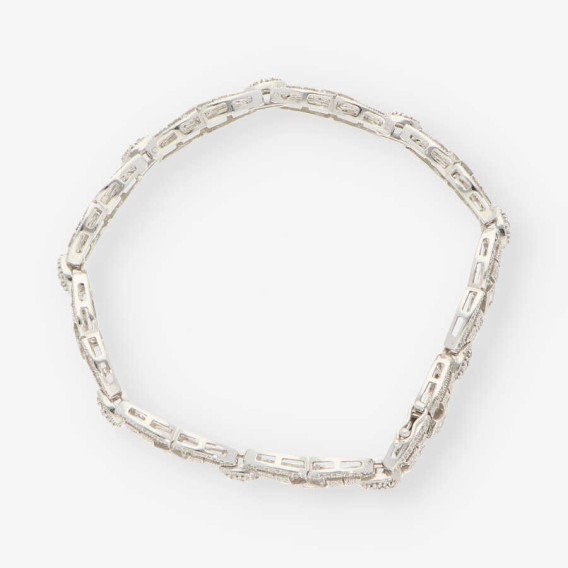 Pulsera semirrÃ­gida en oro blanco 18kt con brillantes
