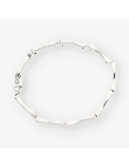 Pulsera de oro blanco 18kt con brillantes