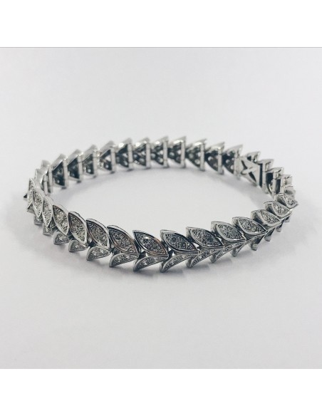 Pulsera de oro blanco y brillantes