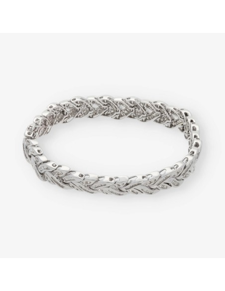 Pulsera de oro blanco 18kt con brillantes