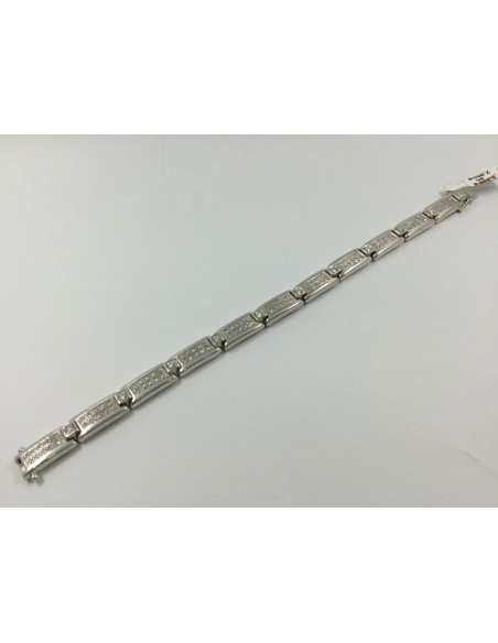 Pulsera de oro blanco con brillantes