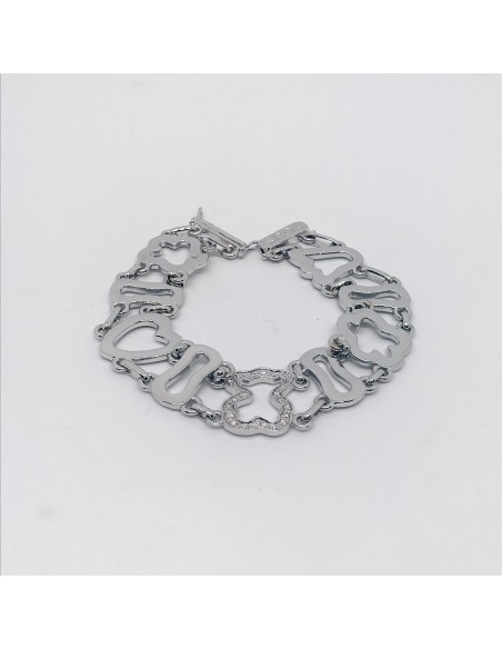 Pulsera Tous oro blanco y diamantes