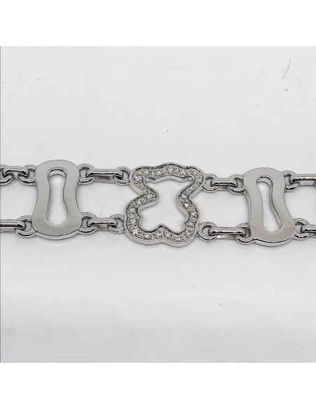 Pulsera Tous oro blanco y diamantes