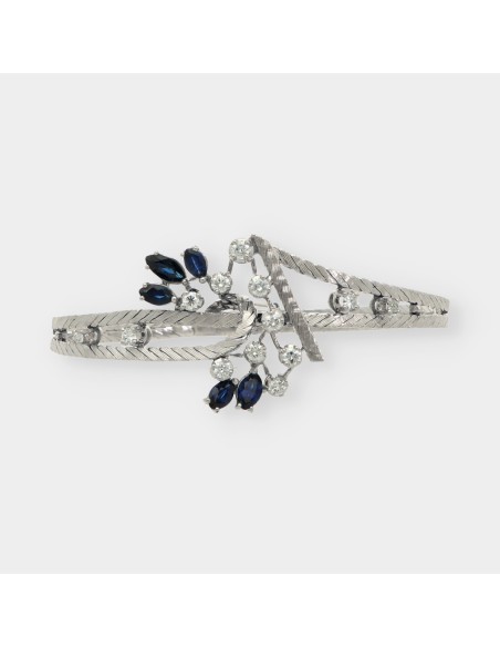 Pulsera de oro blanco 18kt con brillantes