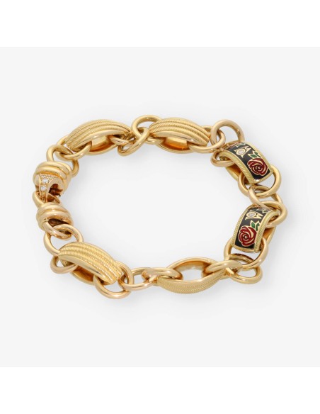 Pulsera en oro 18kt con brillantes