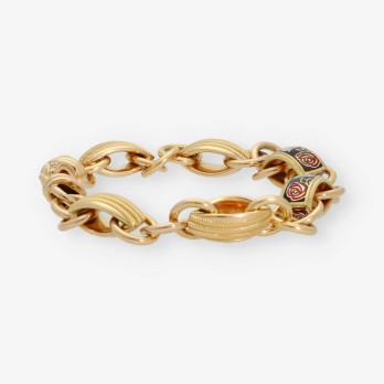 Pulsera en oro 18kt con brillantes 2