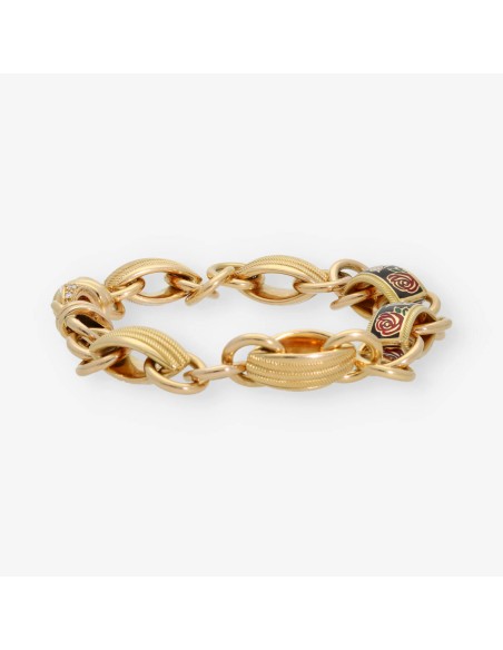 Pulsera en oro 18kt con brillantes
