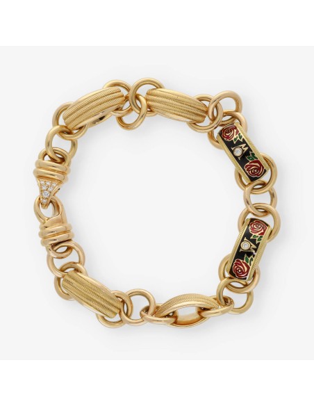 Pulsera en oro 18kt con brillantes