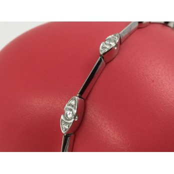 Pulsera en oro blanco con brillantes 2