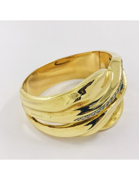 Pulsera esclava Puig Doria en oro con brillantes y esmaltes