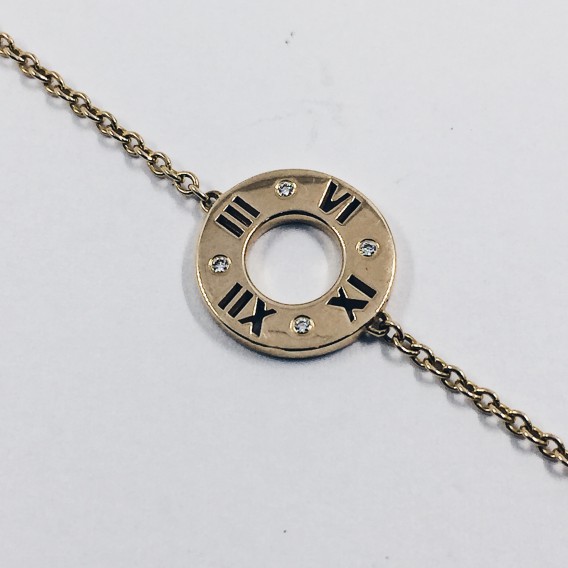 Pulsera Tiffanyâ€™s en oro y brillantes