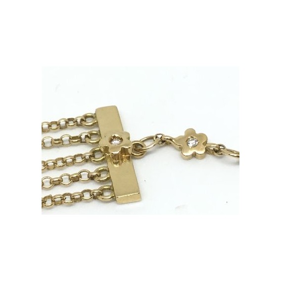 pulsera Tous flor con brillantes