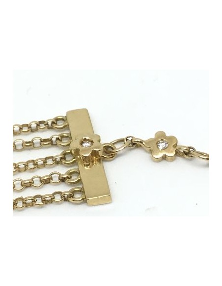 pulsera Tous flor con brillantes