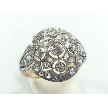 Antiguo anillo de oro y brillantes