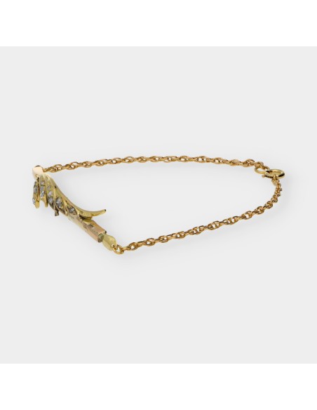 Antigua pulsera en oro y diamantes