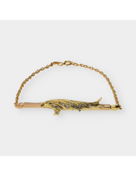 Antigua pulsera en oro y diamantes
