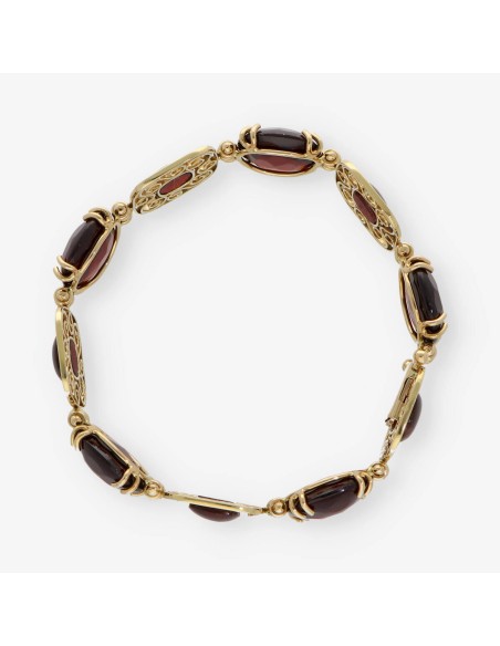Pulsera en oro 18kt con piedras semipreciosas