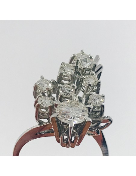 Anillo de oro blanco y brillantes