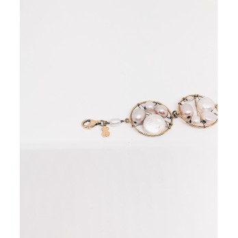 Pulsera Tous oro 18k y perlas 2