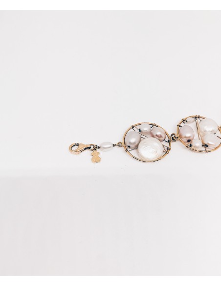 Pulsera Tous oro 18k y perlas