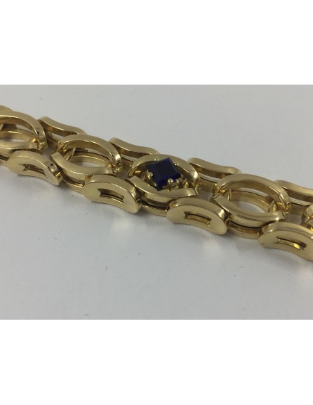 Pulsera de oro y zafiros