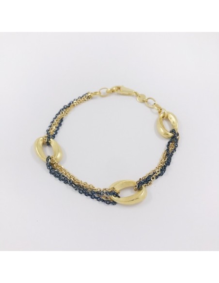 Pulsera en oro bicolor 18kt