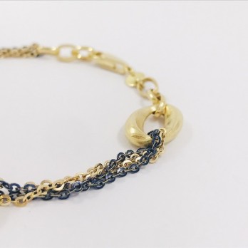 Pulsera en oro bicolor 18kt 2