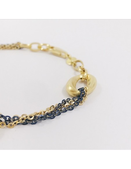 Pulsera en oro bicolor 18kt