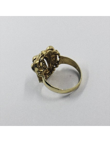 Anillo de oro en forma de cabeza de leÃ³n