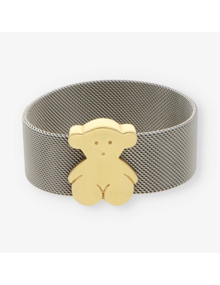 Pulsera tous en malla de acero y oro 18kt