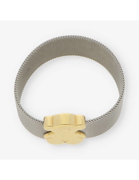 Pulsera tous en malla de acero y oro 18kt