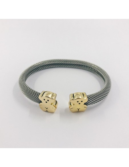 Pulsera tous en malla de acero y oro 18kt