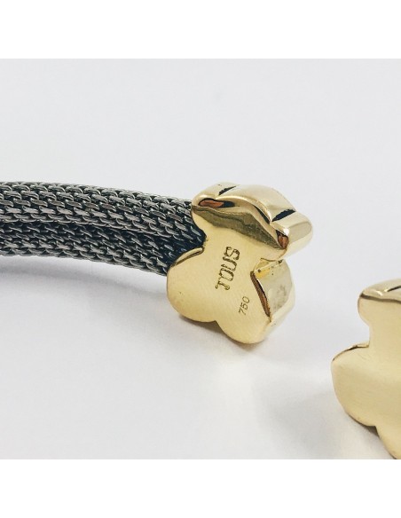Pulsera tous en malla de acero y oro 18kt
