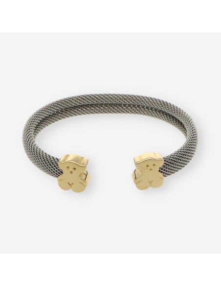 Pulsera tous en malla de acero y oro 18kt