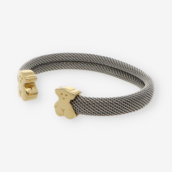 Pulsera tous en malla de acero y oro 18kt