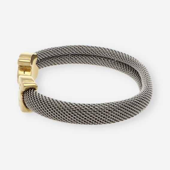 Pulsera tous en malla de acero y oro 18kt