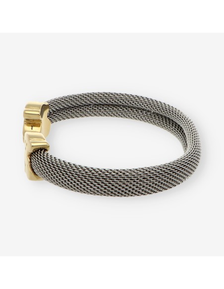 Pulsera tous en malla de acero y oro 18kt
