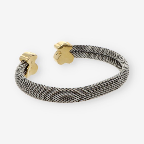 Pulsera tous en malla de acero y oro 18kt