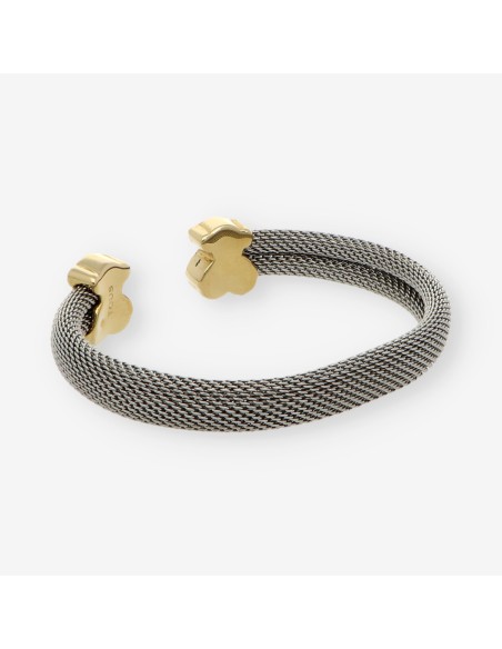 Pulsera tous en malla de acero y oro 18kt