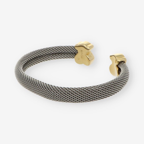 Pulsera tous en malla de acero y oro 18kt