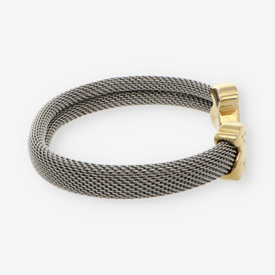 Pulsera tous en malla de acero y oro 18kt
