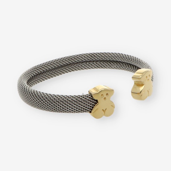 Pulsera tous en malla de acero y oro 18kt