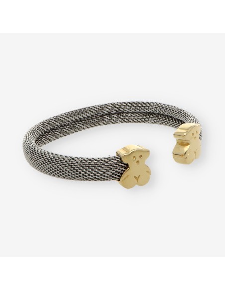 Pulsera tous en malla de acero y oro 18kt