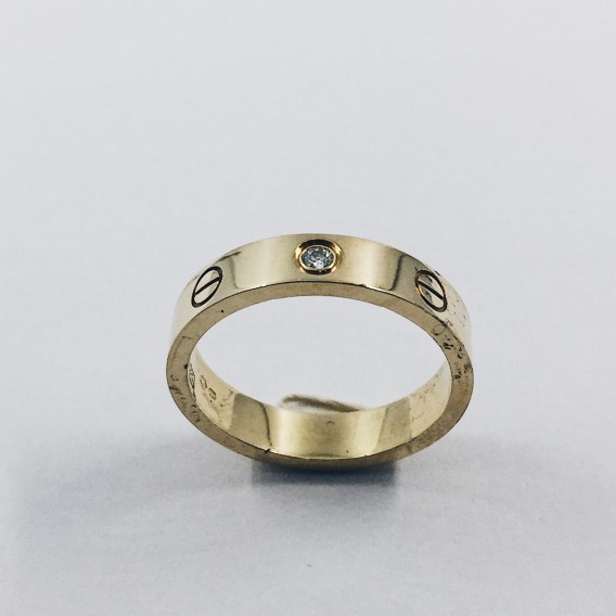 Anillo Cartier en oro con brillante