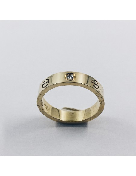 Anillo Cartier en oro con brillante