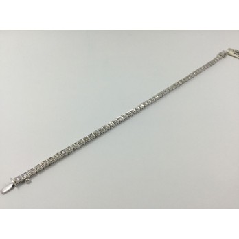 Pulsera riviere de oro blanco y brillantes