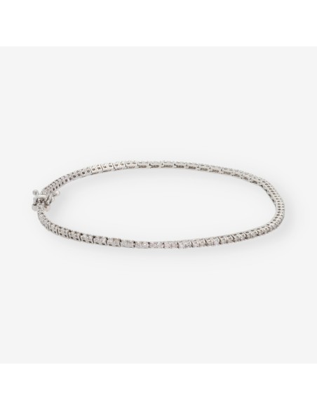Pulsera riviere oro blanco 18kt y brillantes