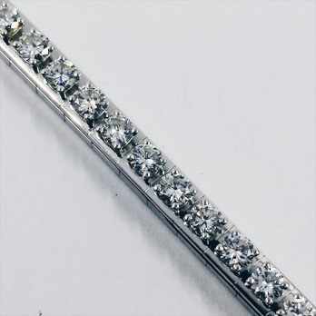 Pulsera riviÃ¨re en oro blanco y brillantes