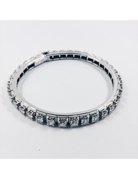 Pulsera riviÃ¨re en oro blanco y brillantes